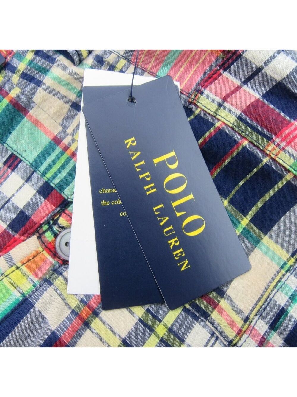 Polo Ralph Lauren Patchwork Madras Chino Shorts Classic Fit 9" Men's Size 30 NEW - Picture 12 of 15